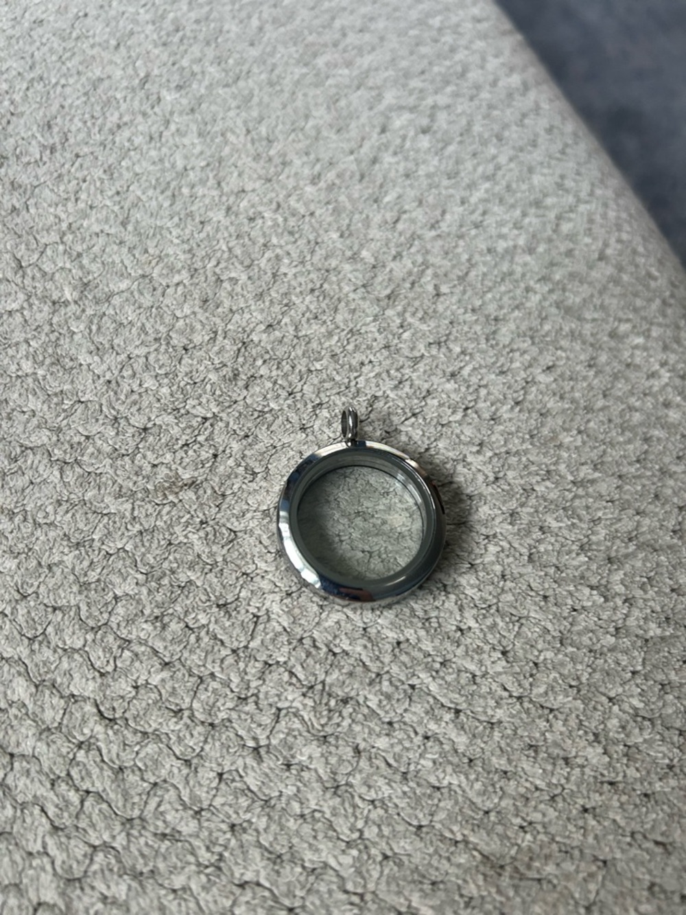 Floating Crystal Locket Pendant - Silver with Multicolor Gems - Picture 5 of 5